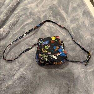 Nicole Miller Black Crossbody Bag with Colorful Accents